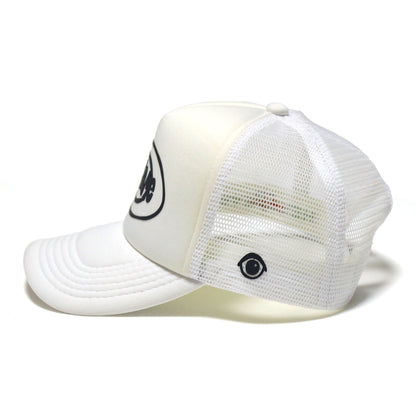 PEEP GAME - Poorboy Trucker Cap/White-White