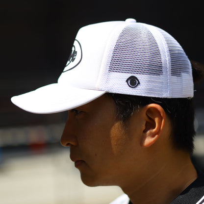 PEEP GAME - Poorboy Trucker Cap/White-White