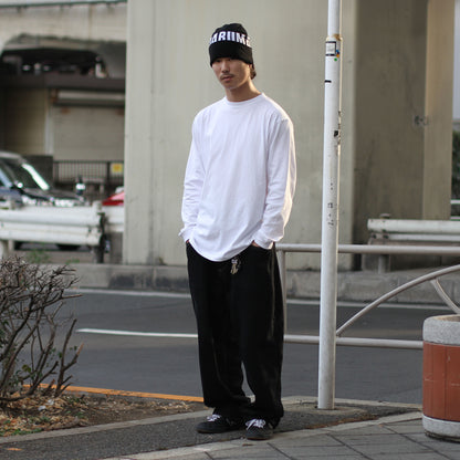 150S-TOWN X KNOW SHIT CREW X DARUMA STREET - Collab Long Sleeve T-Shirt/White