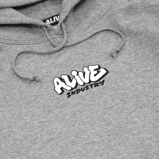 ALIVE INDUSTRY - Throw Up Hoodie/Grey
